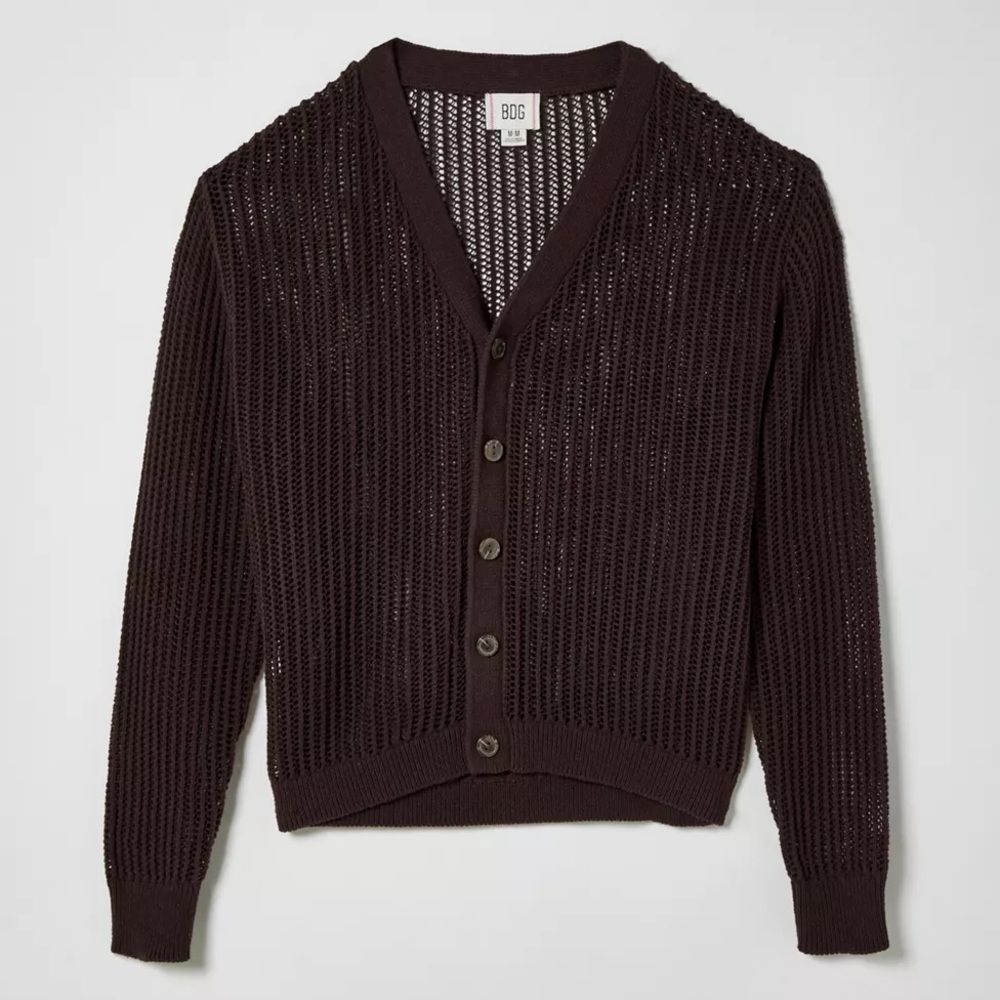 Urban Outfitters BDG Unisex Beach Cardigan NWOT in Brown‎